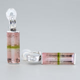 LANDforms Watermelon Tourmalines and Diamond Drop earrings