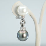 'Dorado' Cultured Tahitian and Australian South Sea Pearl Earrings