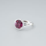 'Sitara' Ring with Rhodolite Garnet in Platinum