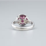 'Sitara' Ring with Rhodolite Garnet in Platinum