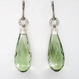 'Hollywood' Prasiolite and Diamond Earrings