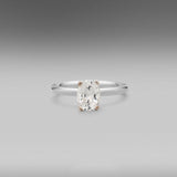 B Solitaire Diamond Ring
