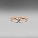B Solitaire Diamond Ring