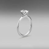 B Solitaire Diamond Ring