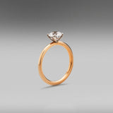 B Solitaire Diamond Ring