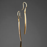 'Line' Diamond Earrings in Yellow Gold