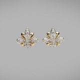 'Fleur De Lys' Two-Tone Earrings