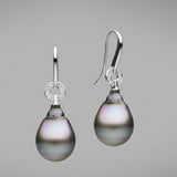'Hollywood' Tahitian Pearl Earrings in White Gold