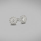 'Valentin' Diamond Earrings with .89ct total weight in White Gold