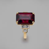 'Volans' Rhodolite Garnet & Diamond Ring