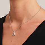 'Russe' Diamond Pendant in White Gold