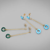 'Bundova' Turquoise & Diamond Earrings