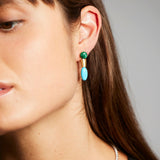 'Dorado' Malachite & Turquoise Earrings