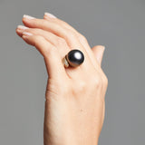 'Lyra' Tahitian Cultured Pearl and Diamond Ring