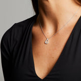 'Russe' Diamond Pendant in White Gold