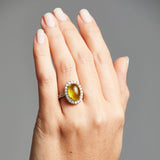 'Valentin' Yellow Tourmaline and Diamond Ring