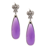 'Retro' Amethyst and Diamond Earrings