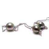 'Lacerta' Tahitian Pearl & Diamond Necklace