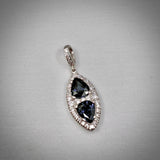 'Valentin' Sapphire & Diamond Pendant in Platinum