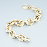 18YG Estate Oval Link Chain Bracelet