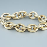 18YG Estate Oval Link Chain Bracelet