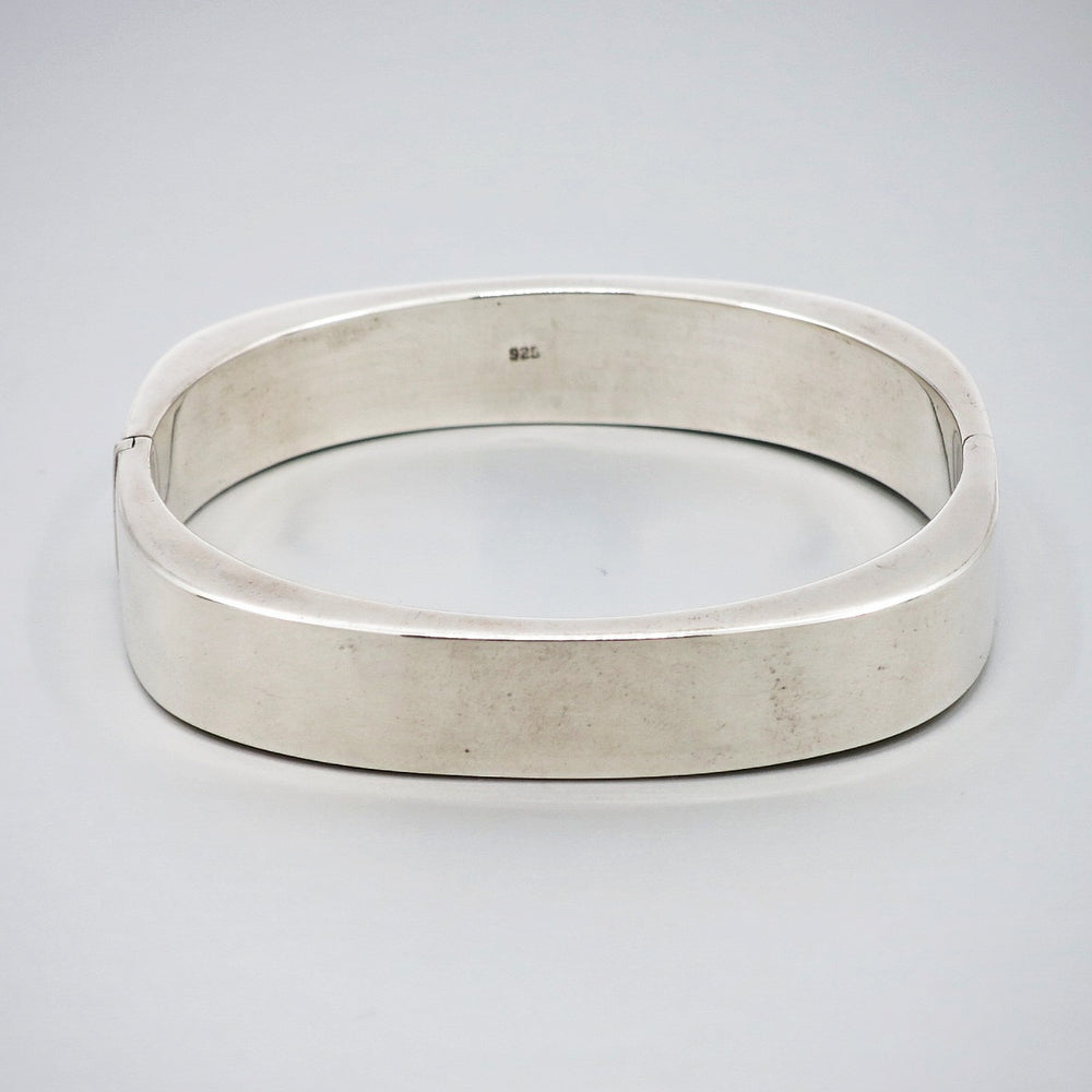 Oval Hinged Sterling Silver Bracelet