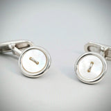 'Marcello' Mother of Pearl Button Cufflink