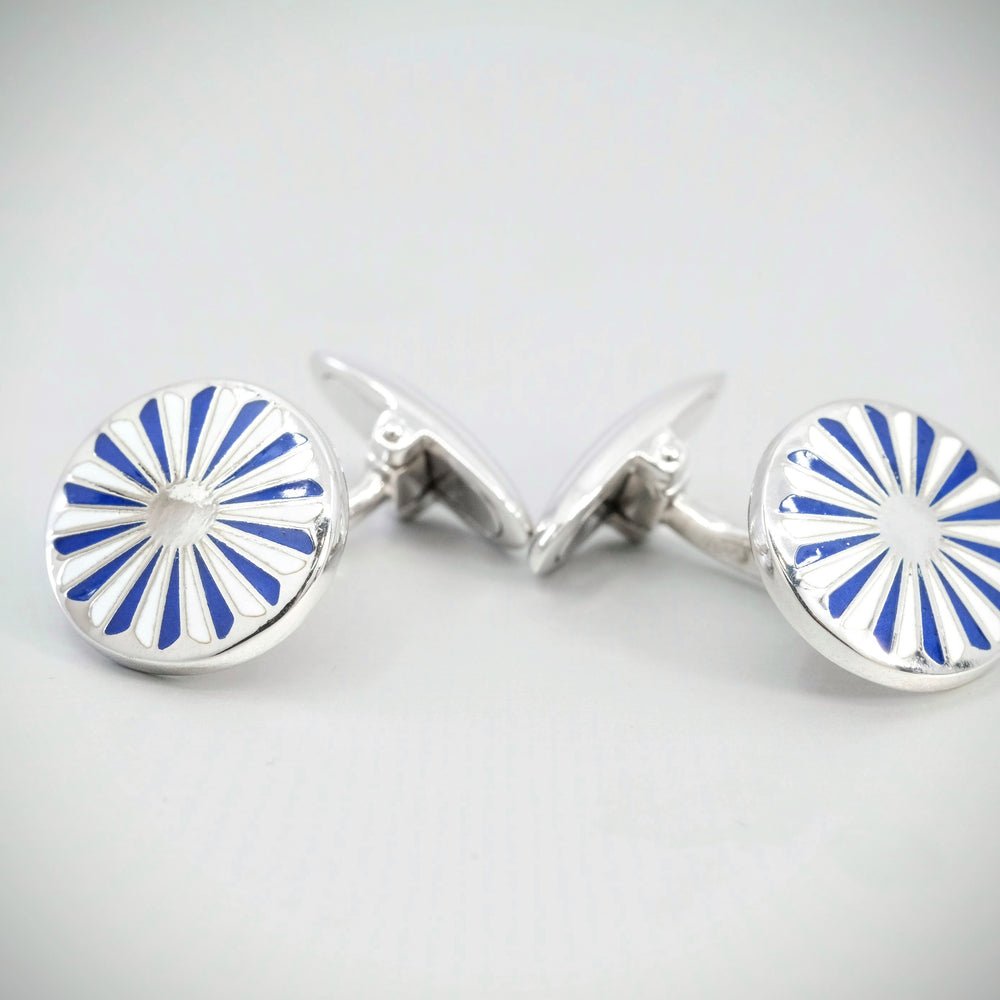 'Marcello' Enamel StarBurst Cufflinks