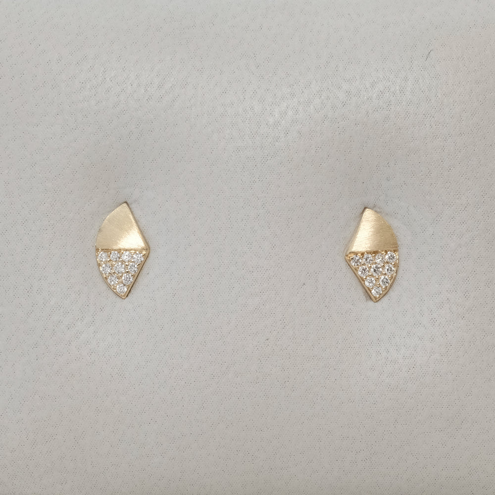 
                      
                        'Apus' Wedge Diamond Stud Earrings in Yellow Gold
                      
                    