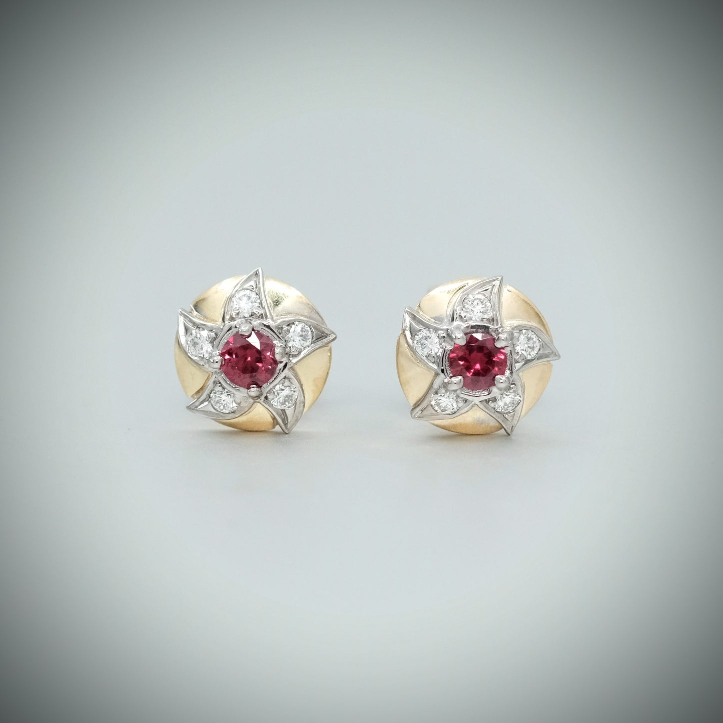 'Lyra' Ruby and Diamond Earrings