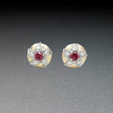 'Lyra' Ruby and Diamond Earrings
