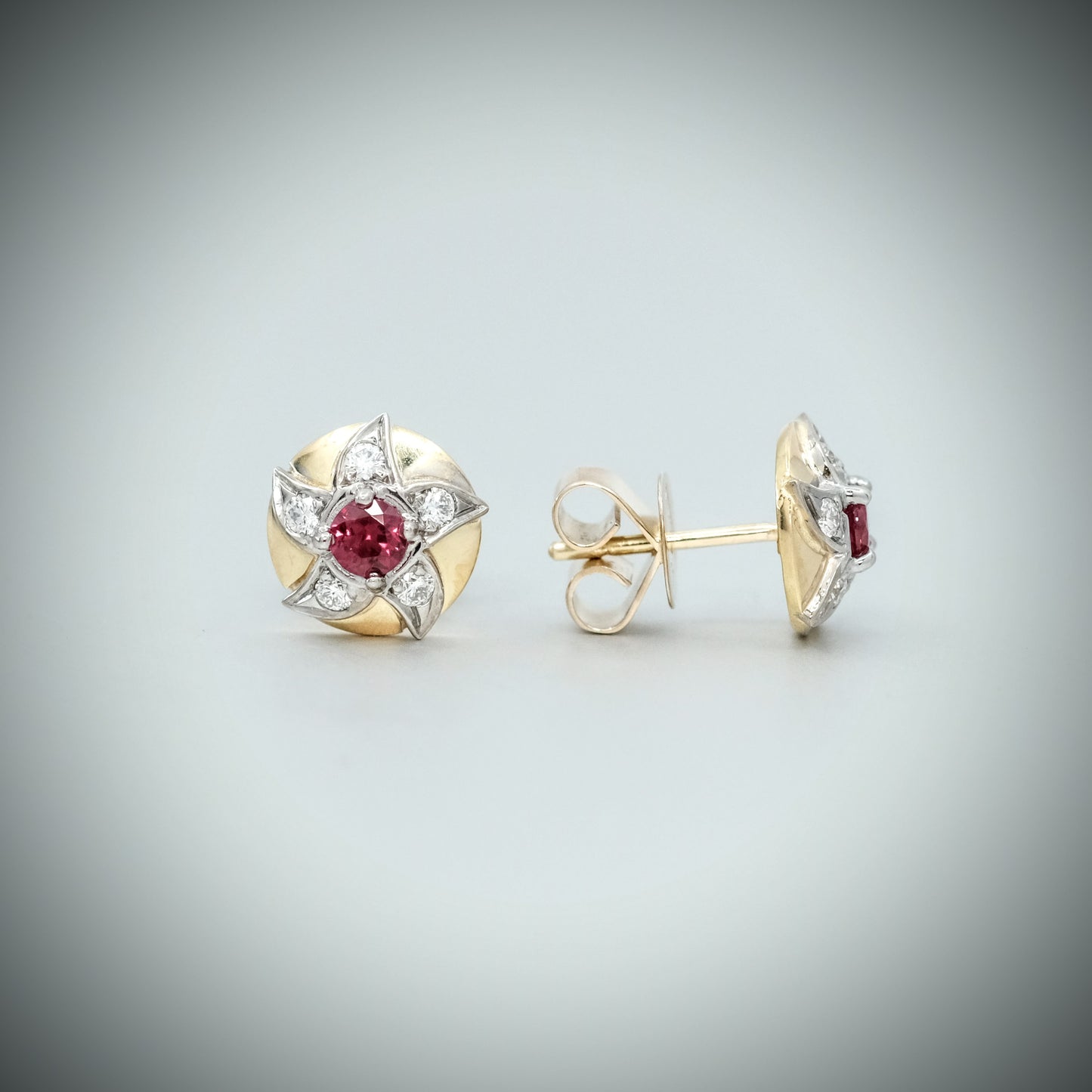 'Lyra' Ruby and Diamond Earrings