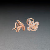 'Fleur De Lys' Earrings in Rose Gold