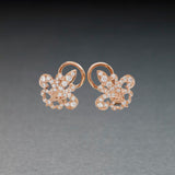 'Fleur De Lys' Earrings in Rose Gold