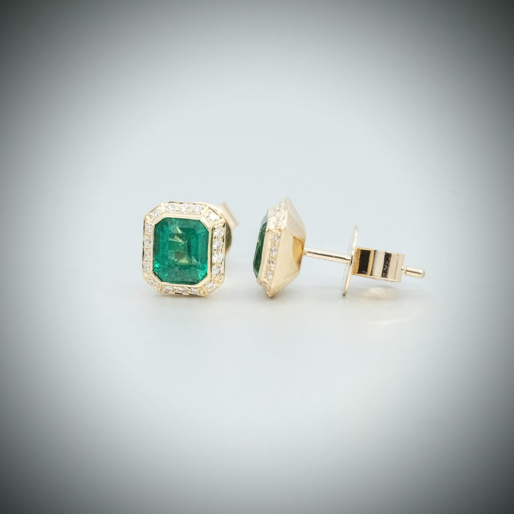 
                      
                        'Corvus' Emerald and Diamond Earrings
                      
                    