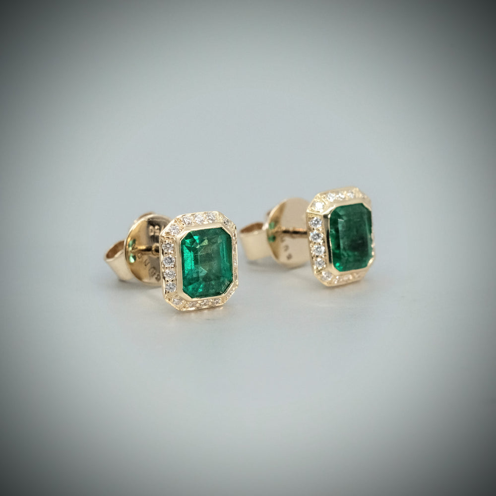 
                      
                        'Corvus' Emerald and Diamond Earrings
                      
                    