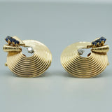 'Estate' Diamond and Spinel Earrings