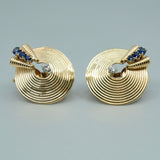 'Estate' Diamond and Spinel Earrings