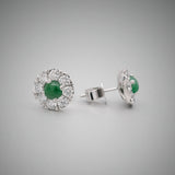 'Valentin' Jade and Diamond Earrings