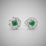 'Valentin' Jade and Diamond Earrings