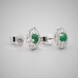 'Valentin' Jade and Diamond Earrings