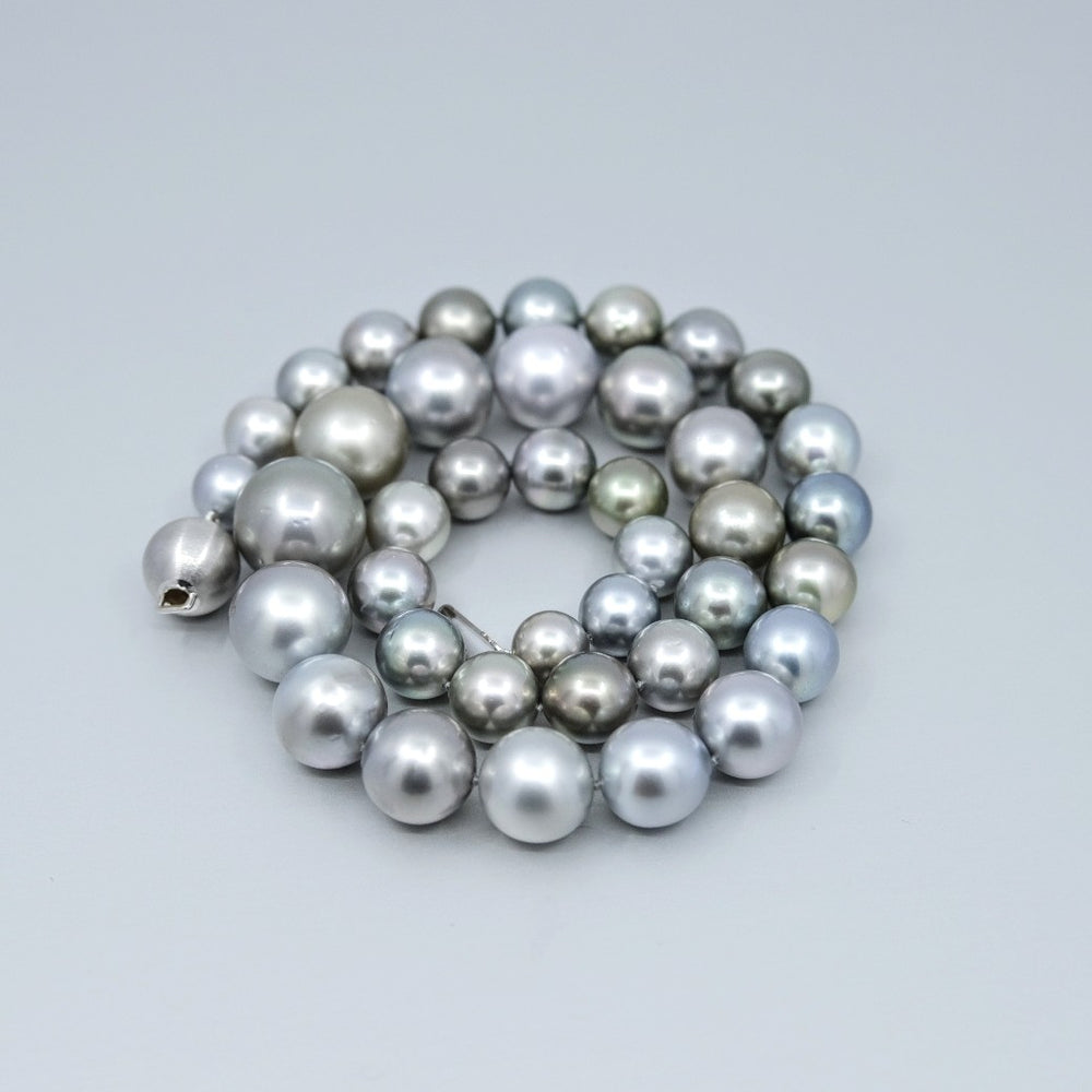 Silver Tahitian Pearl Strand Necklace