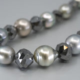 Tahitian Pearl and Black Diamond Strand