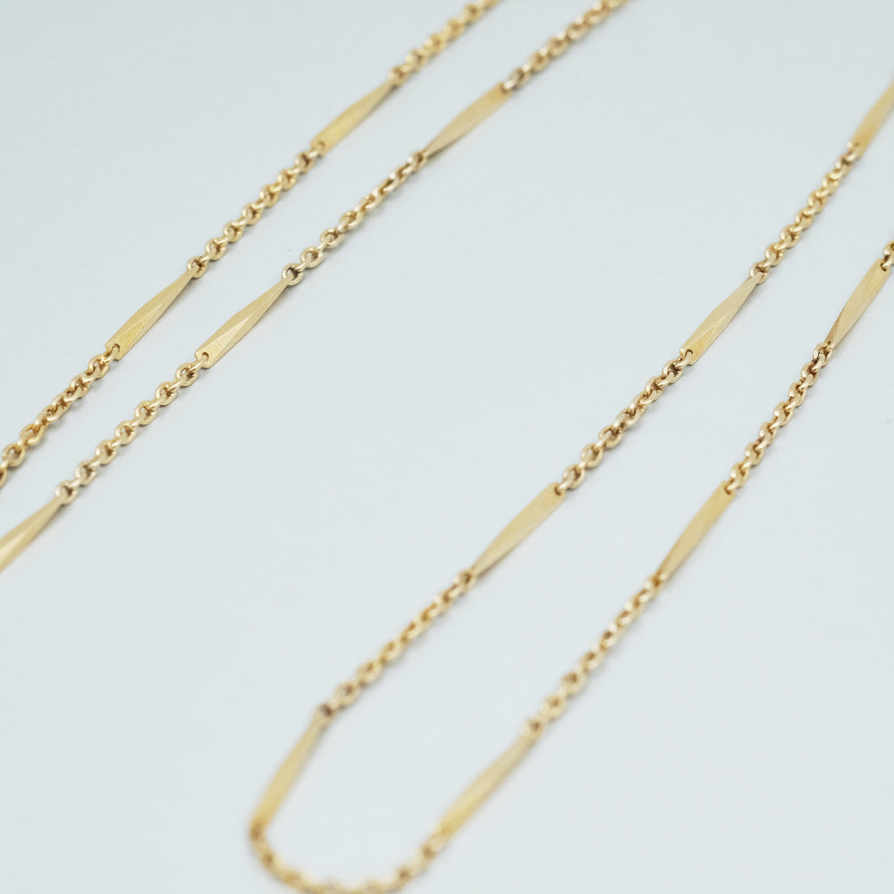 18ct Yellow bar and links Gold Chain