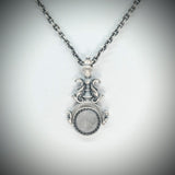 Victorian style sterling silver Fob on chain