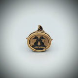 Sterling Silver Fob/seal pendant, gold finish