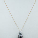 Seren Tahitian and Diamond pearl pendant