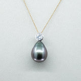 Seren Tahitian and Diamond pearl pendant