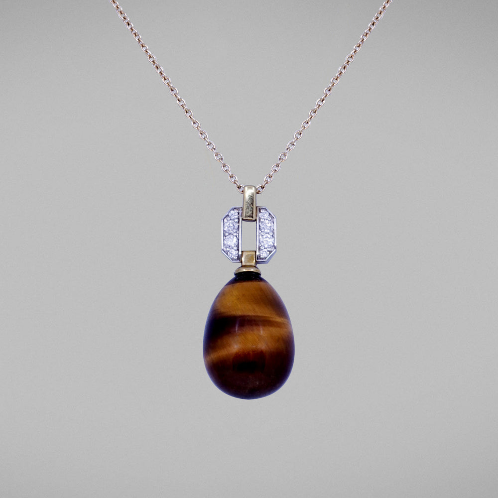 Square 'Hollywood' Tiger's Eye Pendant