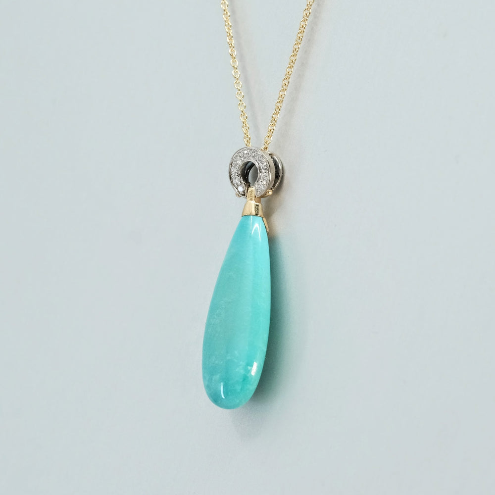 'Hollywood' Turquoise and Diamond Pendant